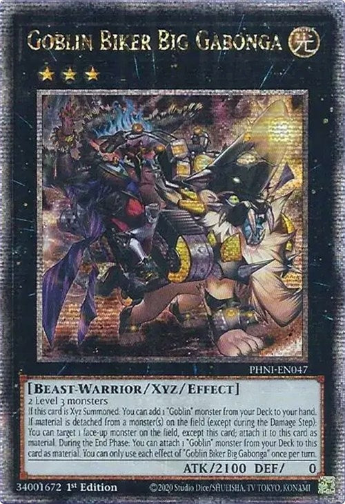 Image for Goblin Biker Big Gabonga (Quarter Century Secret Rare) (PHNI-EN047) (PHNI) - YuGiOh