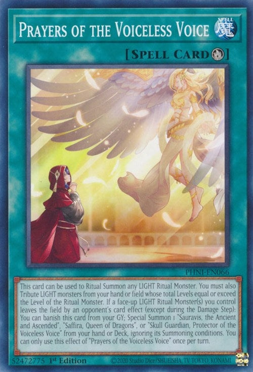 Image for Prayers of the Voiceless Voice (PHNI-EN066) (PHNI) - YuGiOh