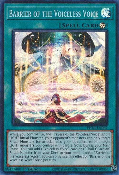 Image for Barrier of the Voiceless Voice (PHNI-EN067) (PHNI) - YuGiOh