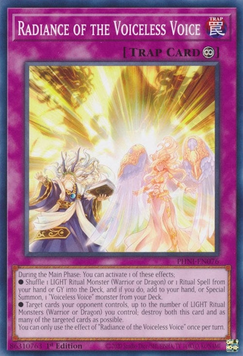 Image for Radiance of the Voiceless Voice (PHNI-EN076) (PHNI) - YuGiOh