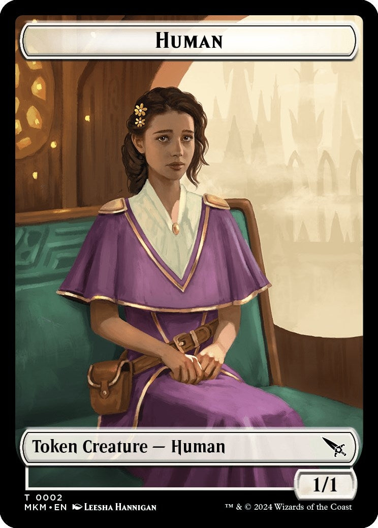 Image for Human Token (2) (Murders at Karlov Manor) - Magic: The Gathering