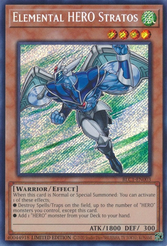 Image for Elemental HERO Stratos (BLC1-EN003) (BLC1) - YuGiOh