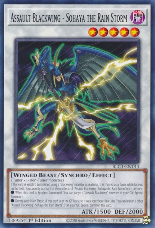 Image for Assault Blackwing - Sohaya the Rain Storm (BLC1-EN144) (BLC1) - YuGiOh