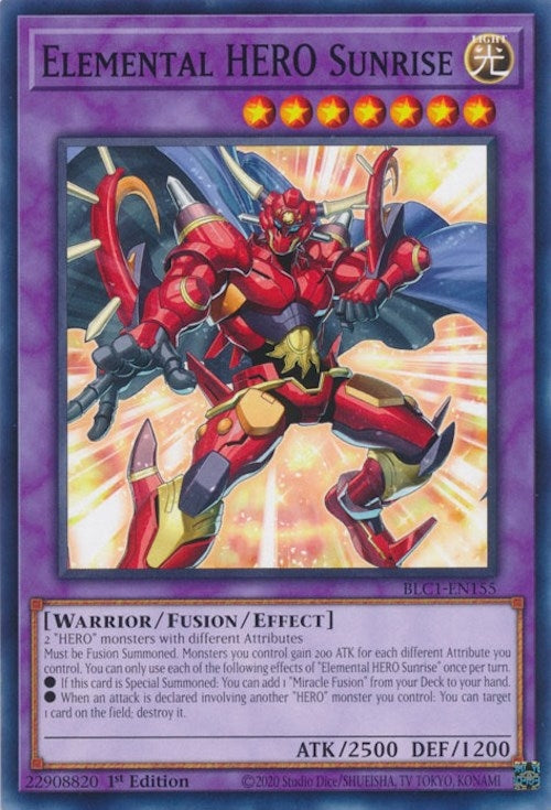 Image for Elemental HERO Sunrise (BLC1-EN155) (BLC1) - YuGiOh