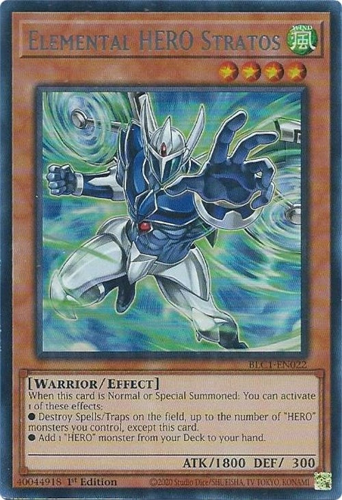 Image for Elemental HERO Stratos (Alternate Art) (Silver) (BLC1-EN022) (BLC1) - YuGiOh