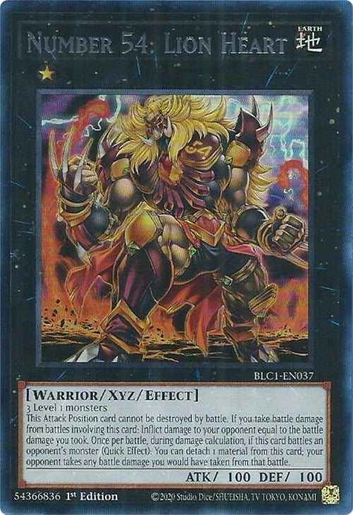 Image for Number 54: Lion Heart (Silver) (BLC1-EN037) (BLC1) - YuGiOh