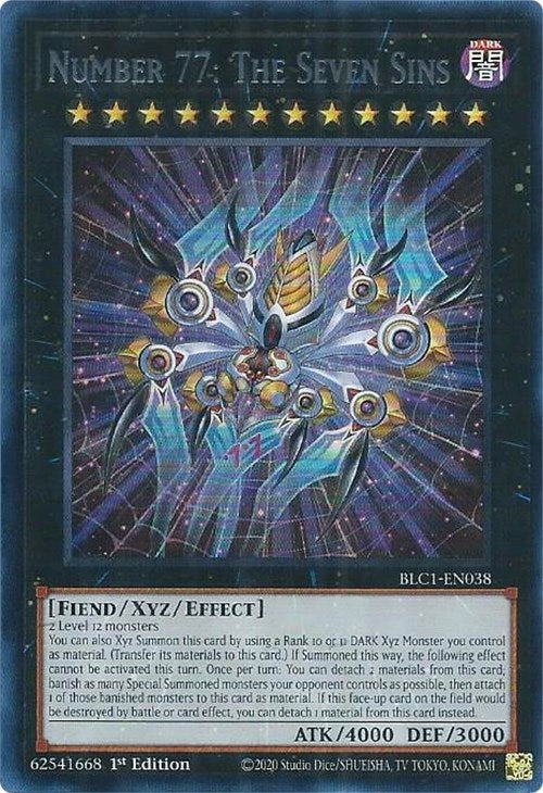 Image for Number 77: The Seven Sins (Silver) (BLC1-EN038) (BLC1) - YuGiOh