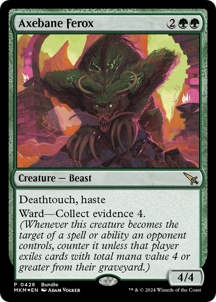 Image for Axebane Ferox (MKM Bundle) (428) (Unique and Miscellaneous Promos) - Magic: The Gathering