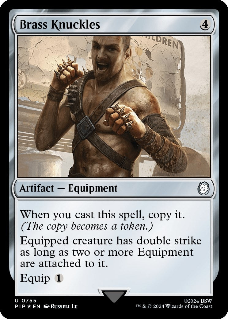 Image for Brass Knuckles (Surge Foil) (755) (Universes Beyond: Fallout) - Magic: The Gathering