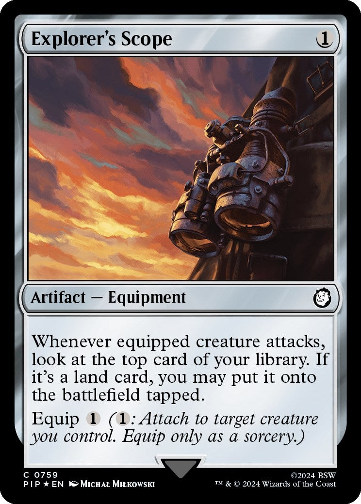 Image for Explorer's Scope (Surge Foil) (759) (Universes Beyond: Fallout) - Magic: The Gathering