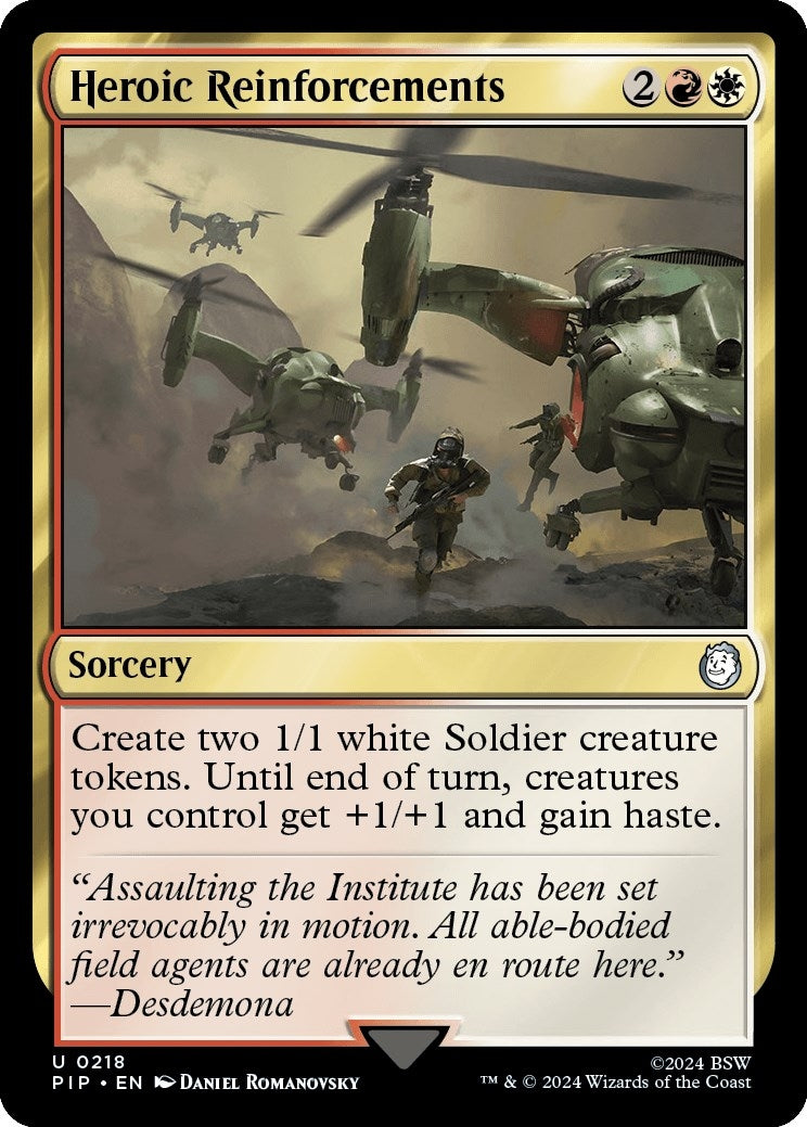Image for Heroic Reinforcements (218) (Universes Beyond: Fallout) - Magic: The Gathering