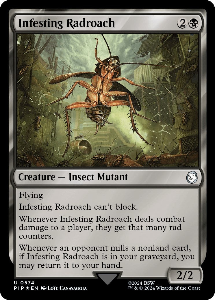 Image for Infesting Radroach (Surge Foil) (574) (Universes Beyond: Fallout) - Magic: The Gathering
