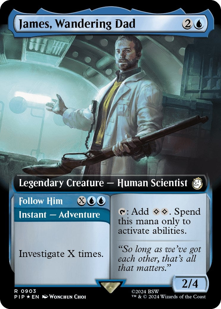 Image for James, Wandering Dad (Extended Art) (Surge Foil) (903) (Universes Beyond: Fallout) - Magic: The Gathering