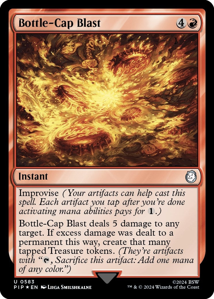 Image for Bottle-Cap Blast (Surge Foil) (583) (Universes Beyond: Fallout) - Magic: The Gathering