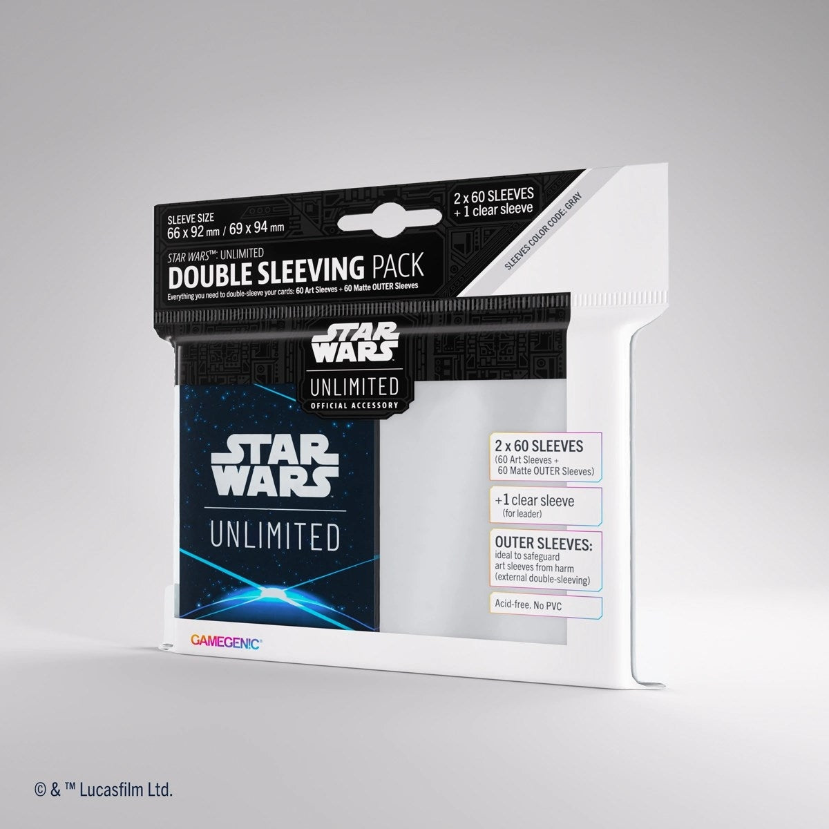Image for Star Wars: Unlimited Double Sleeving Pack - Card Back Blue - Card Sleeves