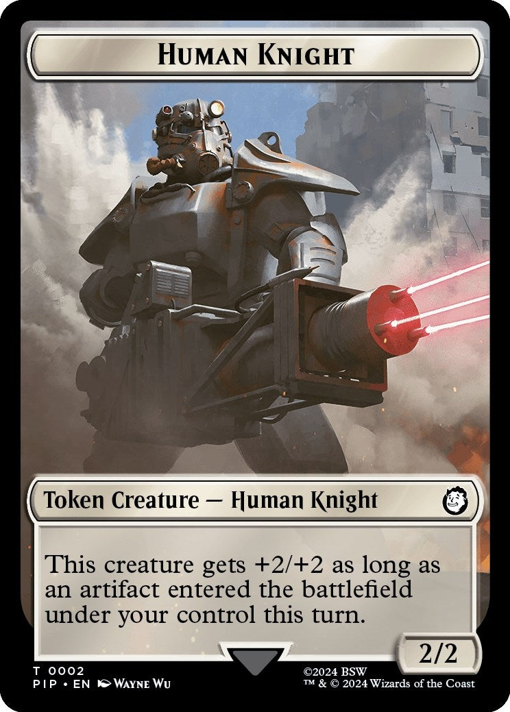 Image for Human Knight // Food (0014) Double-Sided Token (2 // 14) (Universes Beyond: Fallout) - Magic: The Gathering