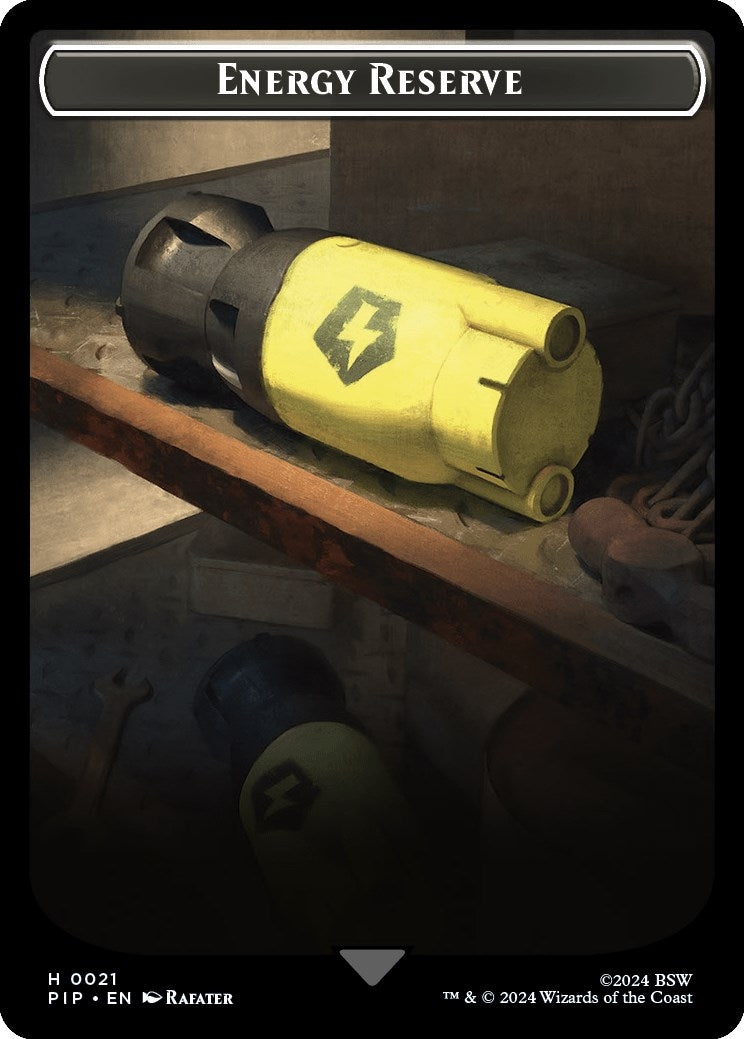Image for Energy Reserve // Clue Double-Sided Token (21 // 11) (Universes Beyond: Fallout) - Magic: The Gathering