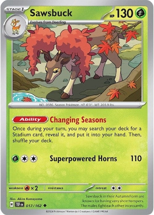 Image for Sawsbuck (017/162) (TEF) - Pokemon
