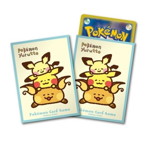 Image for Pokemon TCG: Pokemon Center Japan Exclusive Card Sleeves - Yurutto Pichu, Pikachu & Raichu (64-Pack) - Card Sleeves