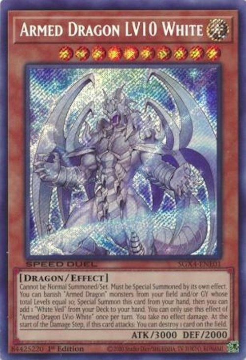 Image for Armed Dragon LV10 White (Secret Rare) (SGX4-ENE01) (SGX4) - YuGiOh