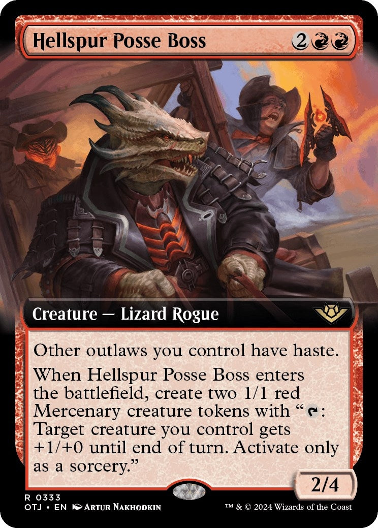 Image for Hellspur Posse Boss (Extended Art) (333) (Outlaws of Thunder Junction) - Magic: The Gathering