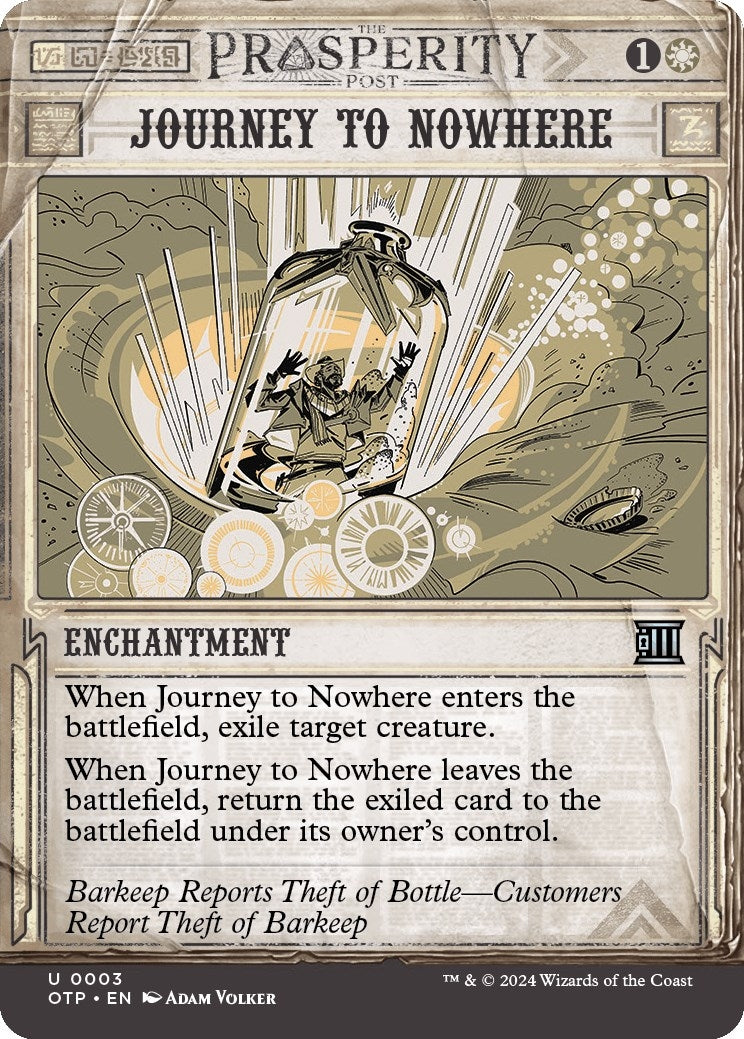 Image for Journey to Nowhere (3) (Outlaws of Thunder Junction: Breaking News) - Magic: The Gathering