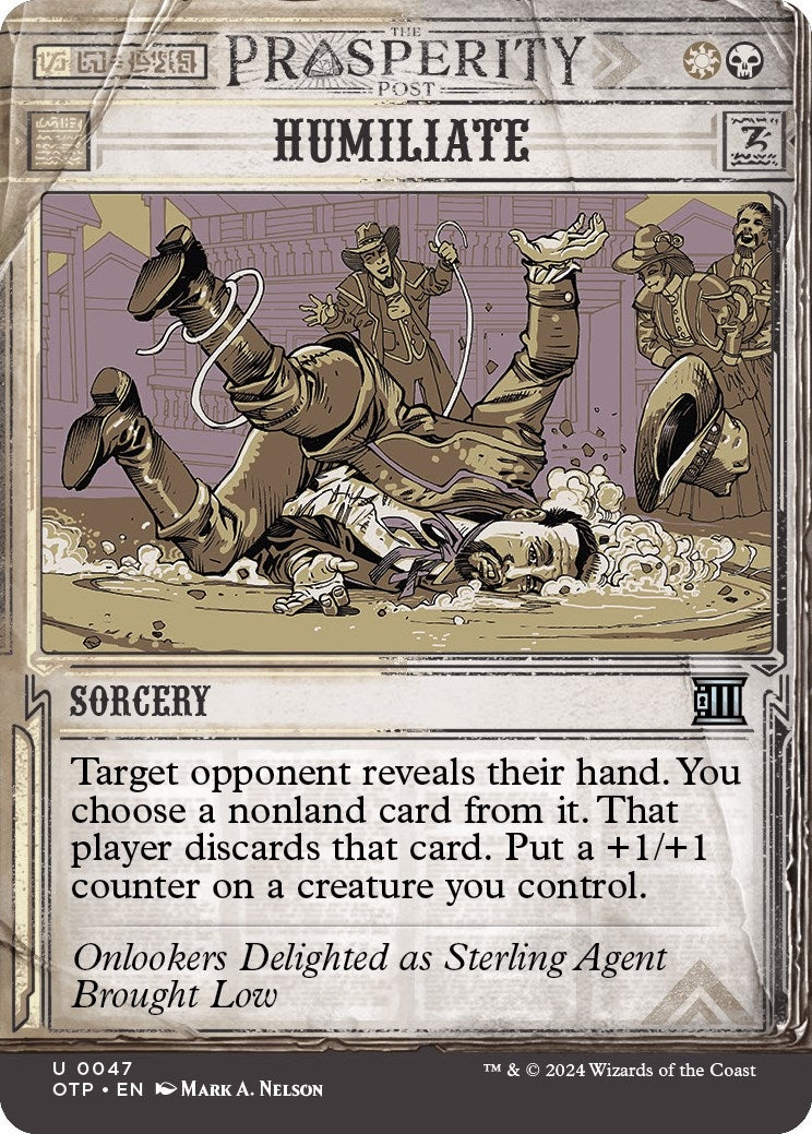 Image for Humiliate (47) (Outlaws of Thunder Junction: Breaking News) - Magic: The Gathering