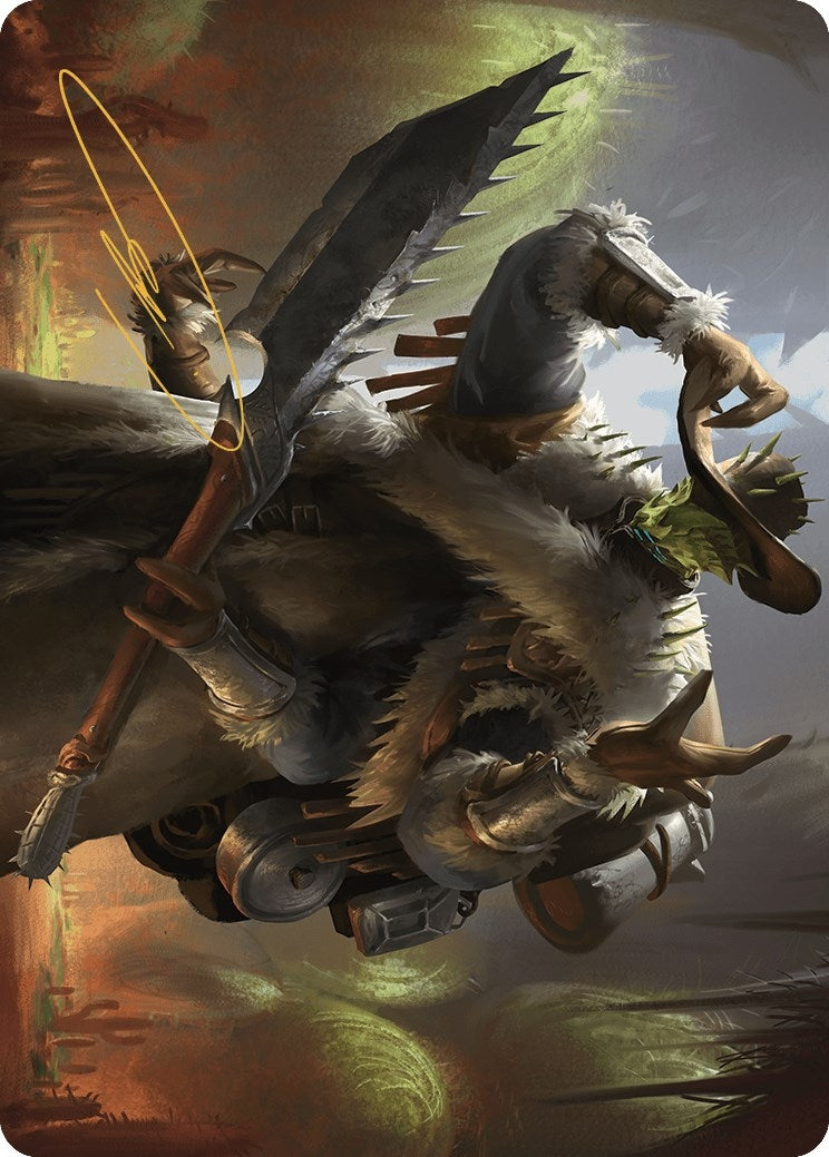 Image for Hardbristle Bandit Art Card (Gold-Stamped Signature) (13) (Outlaws of Thunder Junction) - Magic: The Gathering
