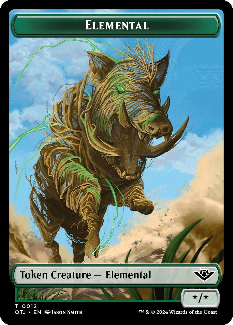 Image for Elemental // Plot Double-Sided Token (12 // 20) (Outlaws of Thunder Junction) - Magic: The Gathering