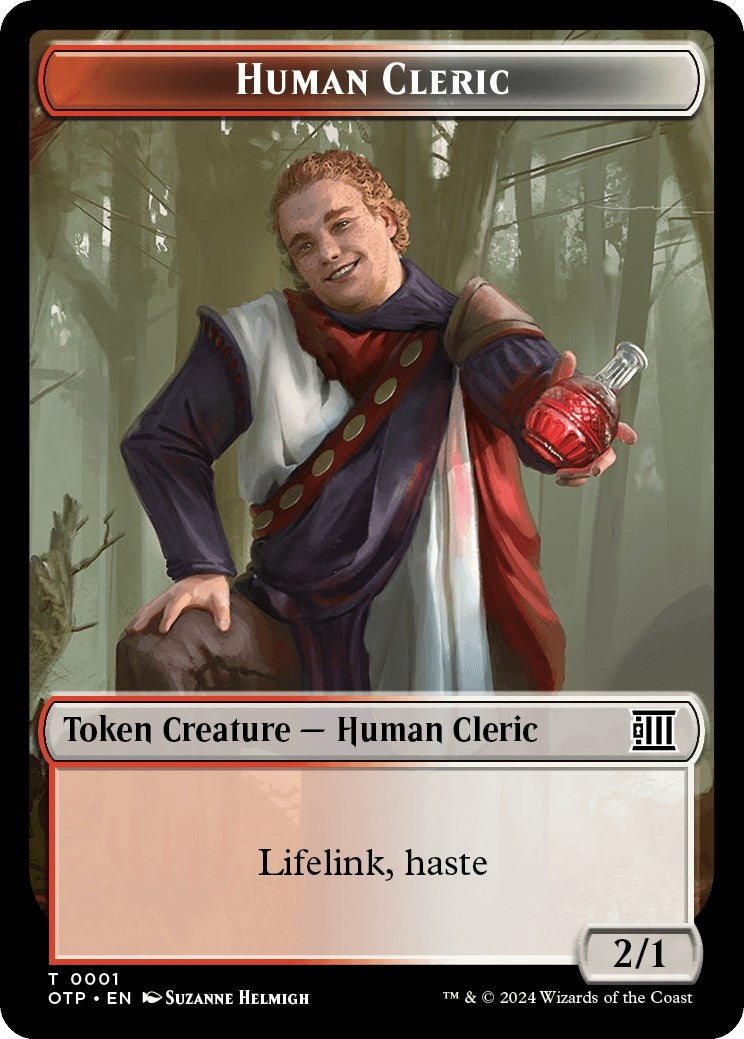 Image for Human Cleric Token (1) (Outlaws of Thunder Junction: Breaking News) - Magic: The Gathering
