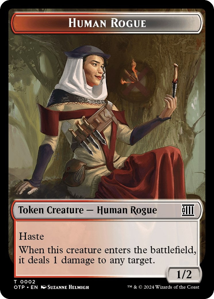 Image for Human Rogue // Plot Double-Sided Token (2 // 20) (Outlaws of Thunder Junction: Breaking News) - Magic: The Gathering