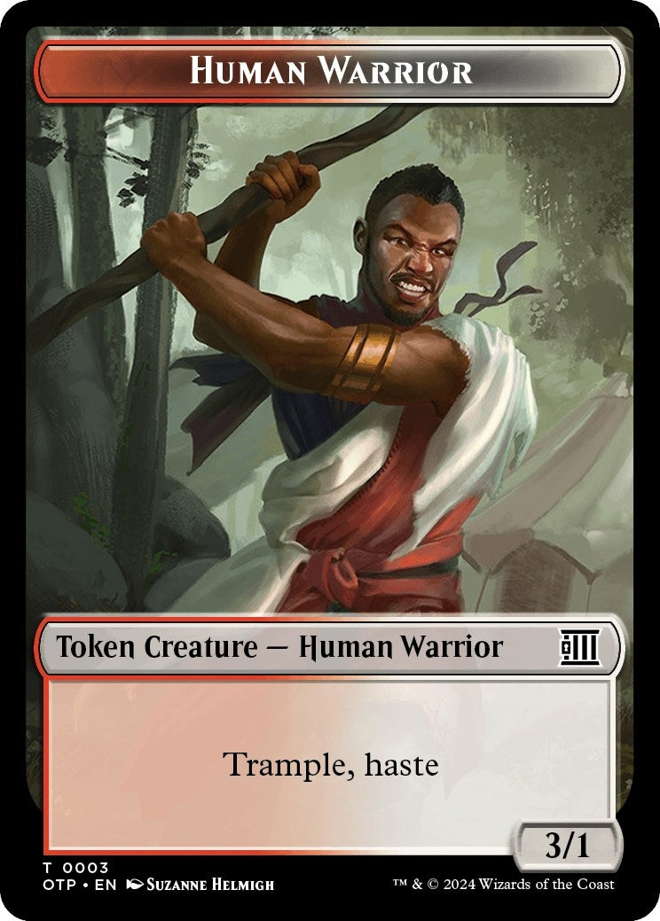 Image for Human Warrior Token (3) (Outlaws of Thunder Junction: Breaking News) - Magic: The Gathering