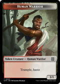 Image for Human Warrior // Plot Double-Sided Token (3 // 20) (Outlaws of Thunder Junction: Breaking News) - Magic: The Gathering