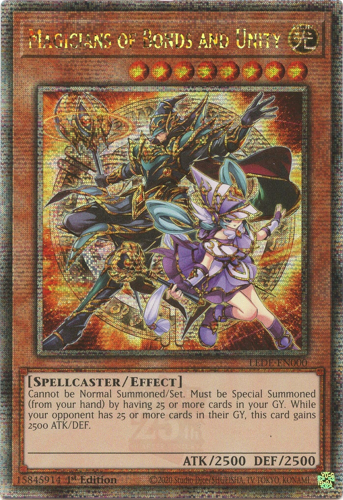 Image for Magicians of Bonds and Unity (Quarter Century Secret Rare) (LEDE-EN000) (LEDE) - YuGiOh