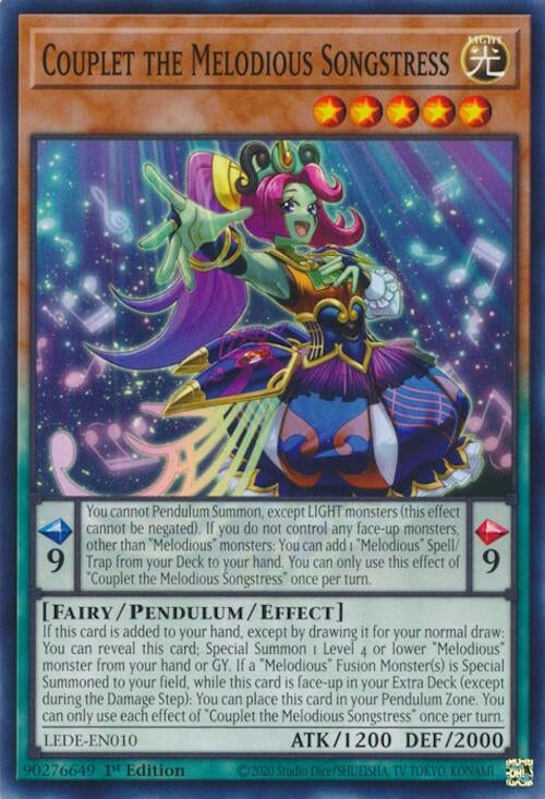 Image for Couplet the Melodious Songstress (LEDE-EN010) (LEDE) - YuGiOh