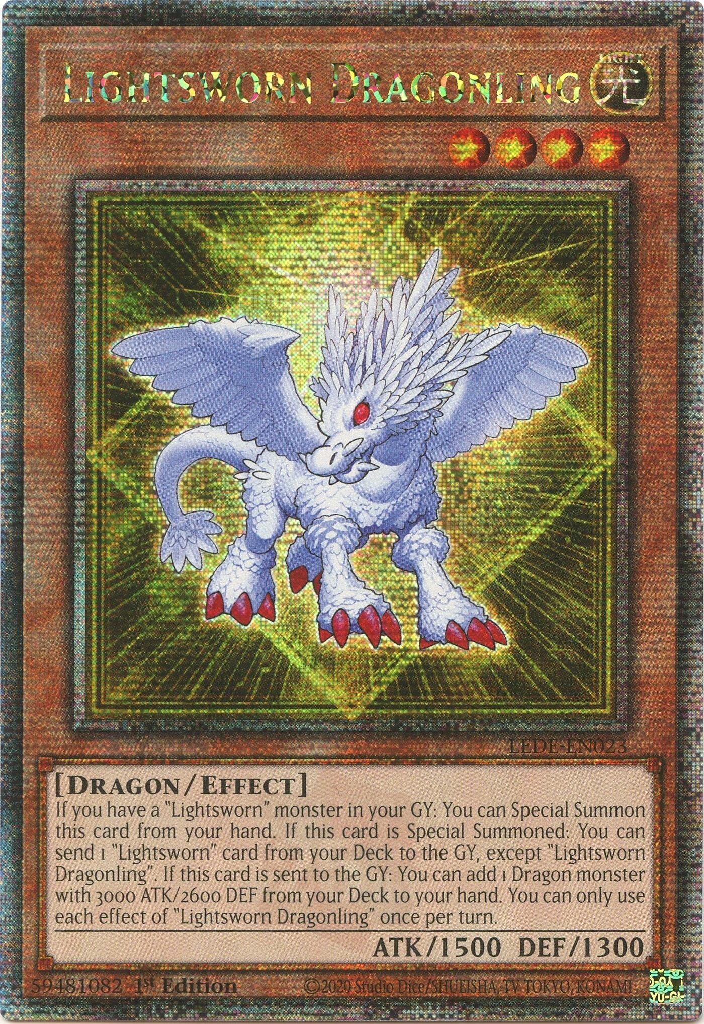 Image for Lightsworn Dragonling (Quarter Century Secret Rare) (LEDE-EN023) (LEDE) - YuGiOh