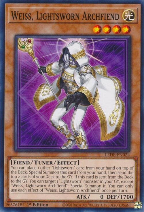 Image for Weiss, Lightsworn Archfiend (LEDE-EN024) (LEDE) - YuGiOh