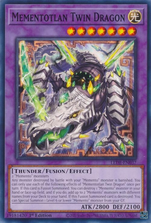 Image for Mementotlan Twin Dragon (LEDE-EN037) (LEDE) - YuGiOh