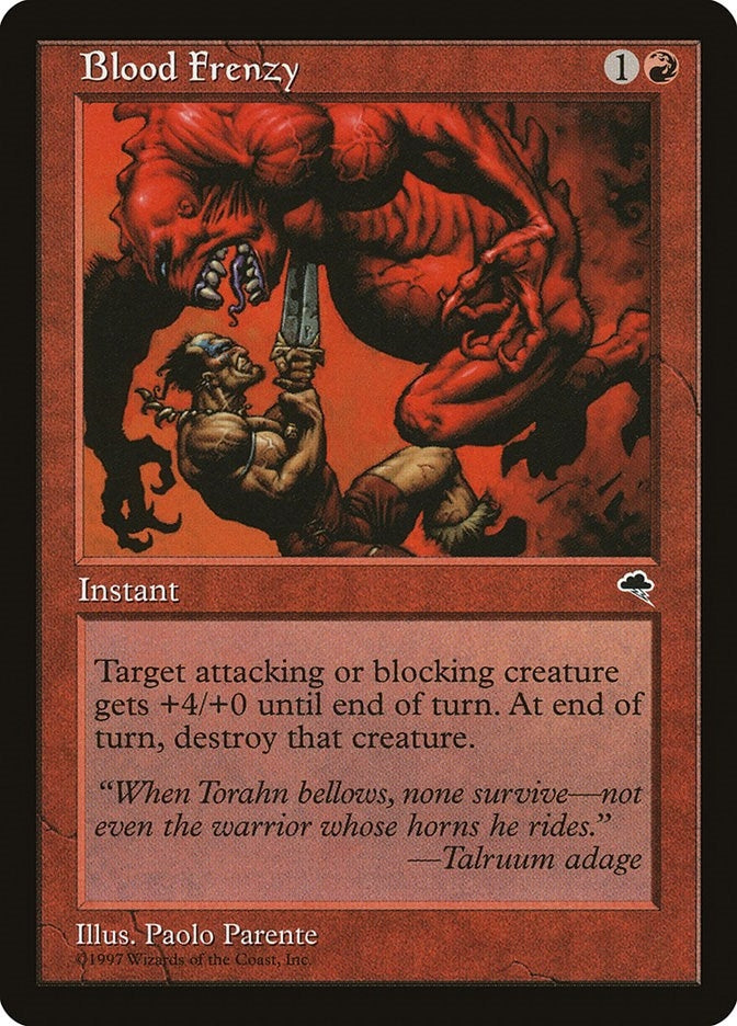 Image for Blood Frenzy (164) (Tempest) - Magic: The Gathering