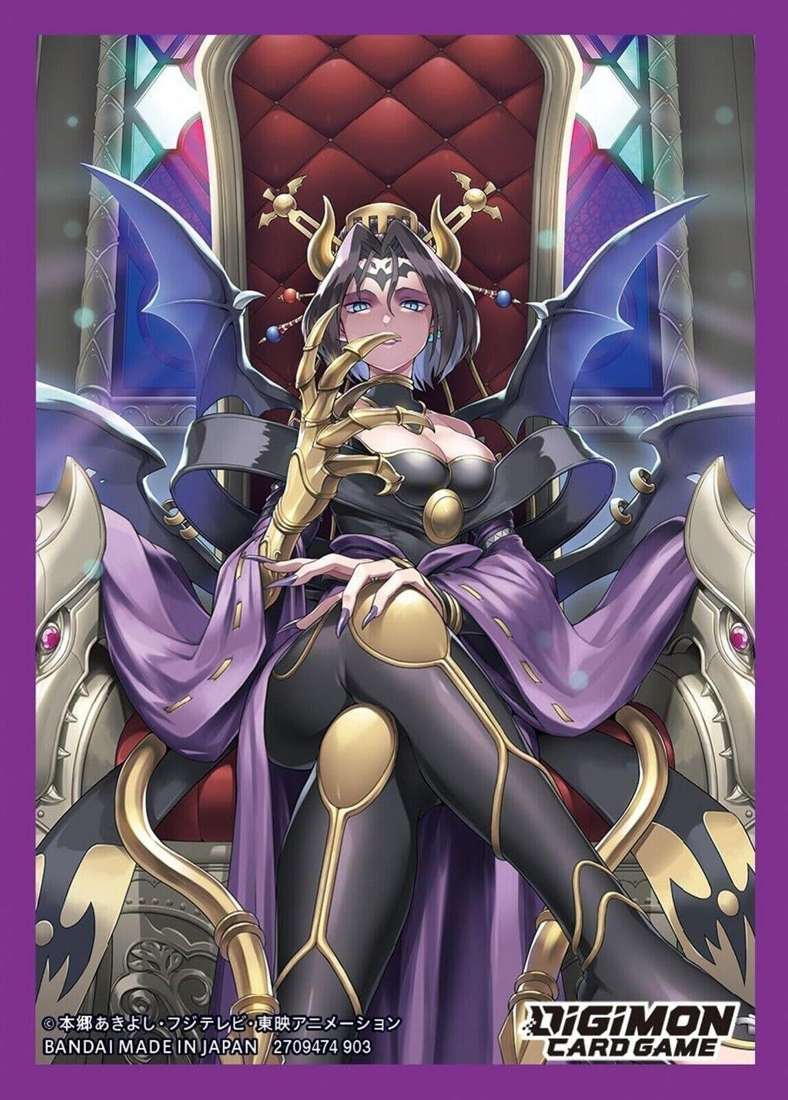 Image for Digimon Card Game Official Sleeves - Digimon Lilithmon Card Sleeves 2024 (60-Pack) - Card Sleeves