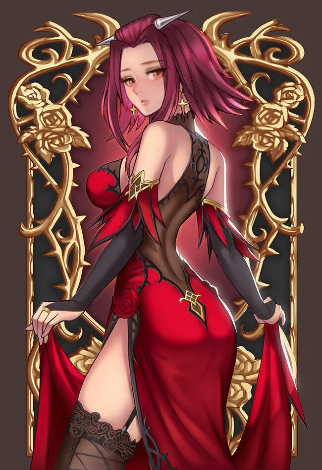 Image for Small Blackrose Gown Back Pose Sleeves (70-Pack) - Card Sleeves