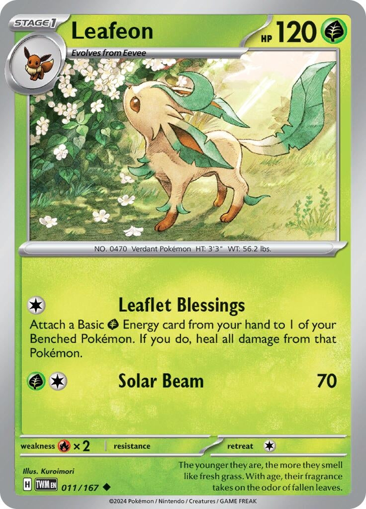 Image for Leafeon (011/167) (TWM) - Pokemon