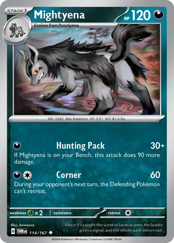 Image for Mightyena (114/167) (TWM) - Pokemon