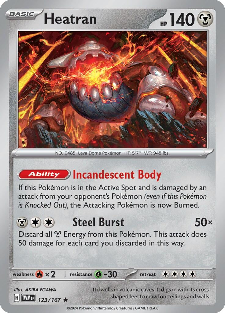 Image for Heatran (123/167) (TWM) - Pokemon