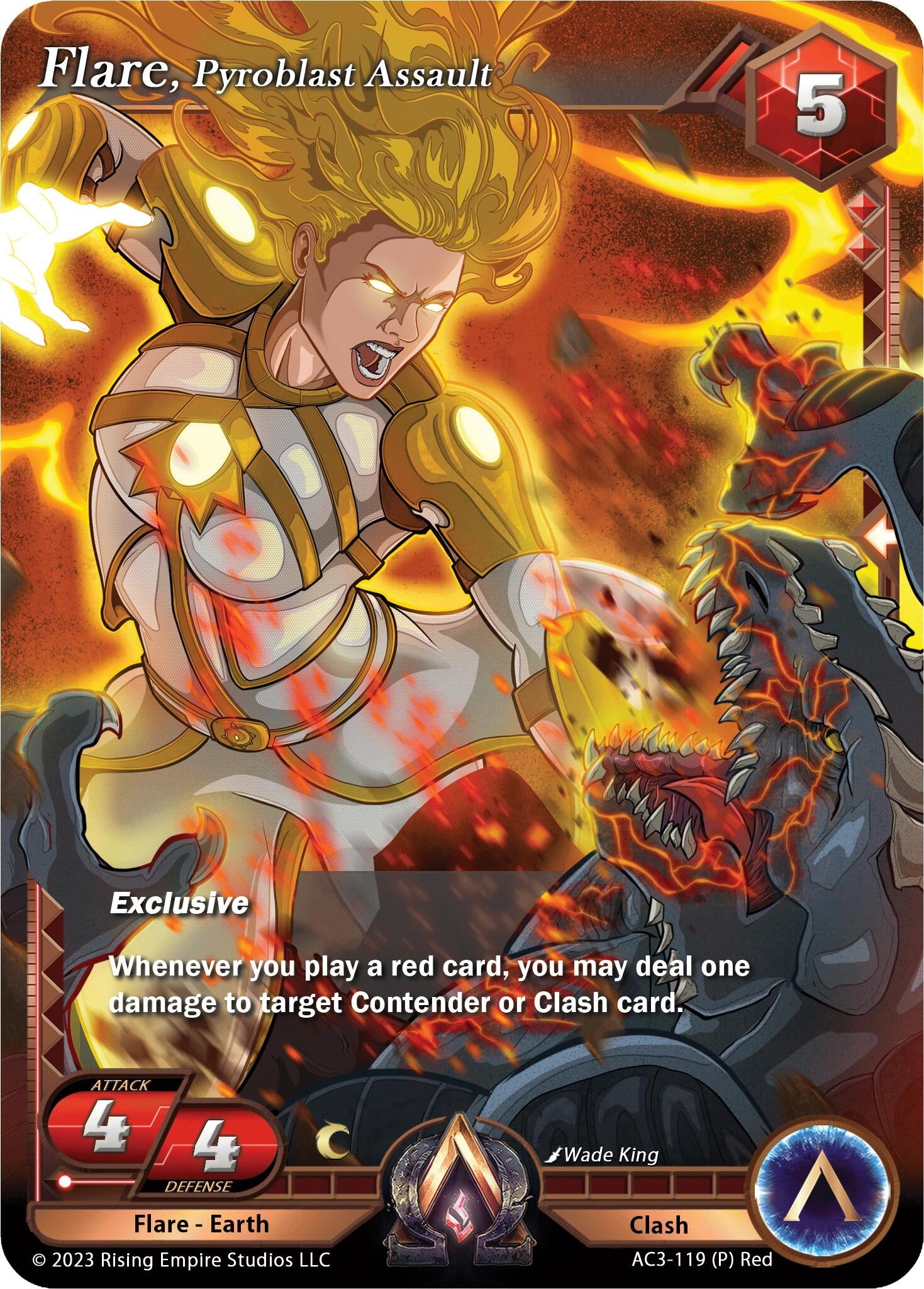 Image for Flare, Pyroblast Assault (Team Covenant Promo) (AC3-119) (Unrivaled) - Alpha Clash
