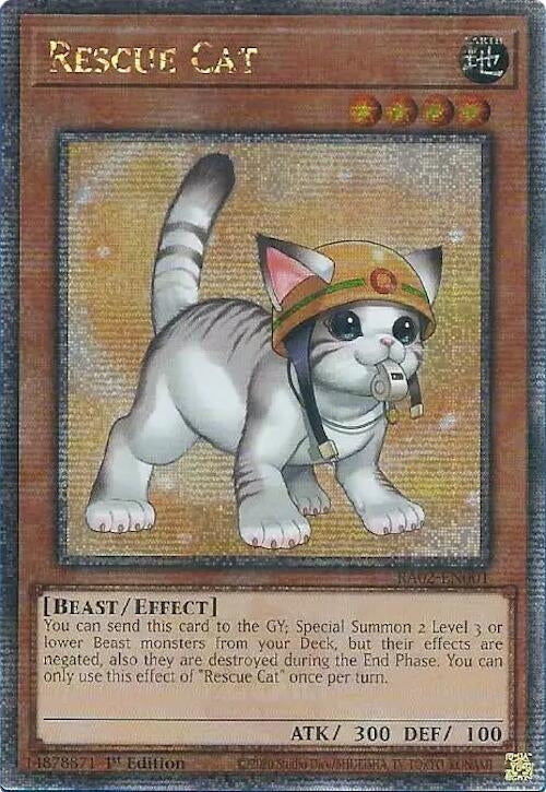 Image for Rescue Cat (Alternate Art) (Quarter Century Secret Rare) (RA02-EN001) (RA02) - YuGiOh