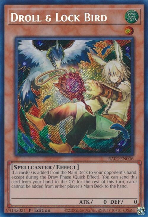 Image for Droll & Lock Bird (Alternate Art) (Secret Rare) (RA02-EN006) (RA02) - YuGiOh