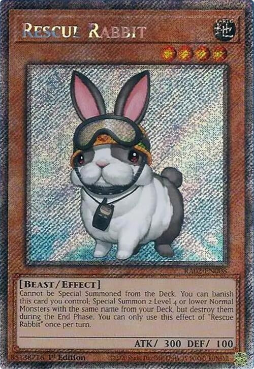 Rescue Rabbit (Platinum Secret Rare) (RA02-EN008) (RA02)