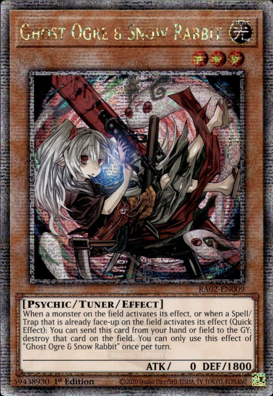 Image for Ghost Ogre & Snow Rabbit (Alternate Art) (Quarter Century Secret Rare) (RA02-EN009) (RA02) - YuGiOh