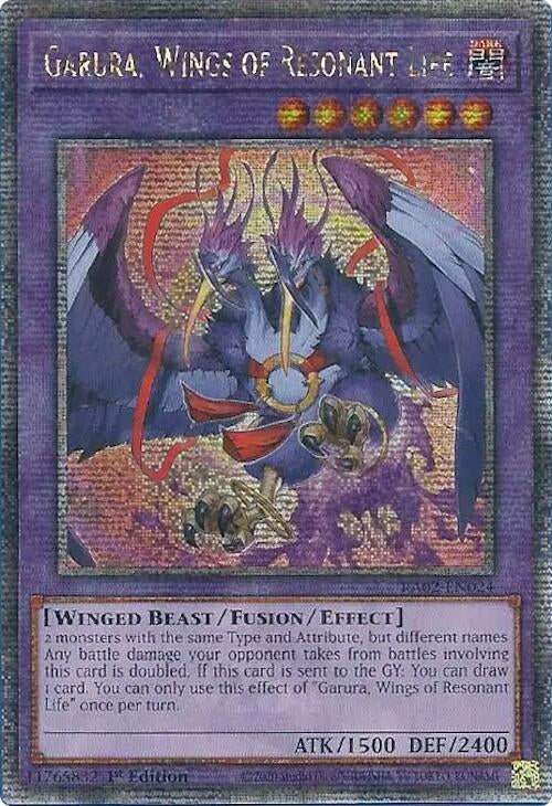 Image for Garura, Wings of Resonant Life (Quarter Century Secret Rare) (RA02-EN024) (RA02) - YuGiOh